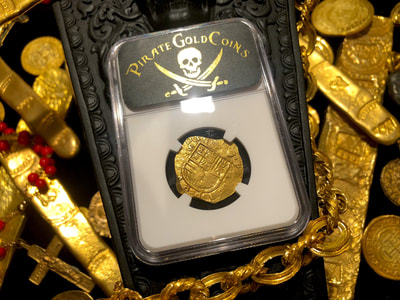 Spain 2 Escudos 1613 "Dated" NGC 53 Pirate Gold Coins Treasure 8