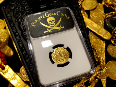 Spain 1 Escudo 1590 "Full 4 Digit Date" NGC 53 Pirate Gold Coins 2