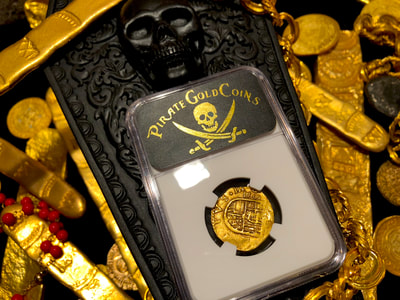 Spain 2 Escudos 1598-1621 "Philip III" NGC 53 Pirate Gold Coins 4