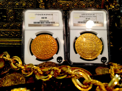 Spain  8 Escudos  1699  "Only 3 Known! Charles II"  NGC 45 4