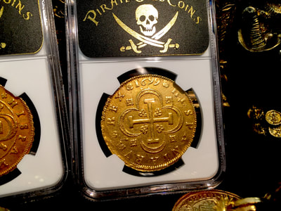 Spain  8 Escudos  1699  "Only 3 Known! Charles II"  NGC 45 11