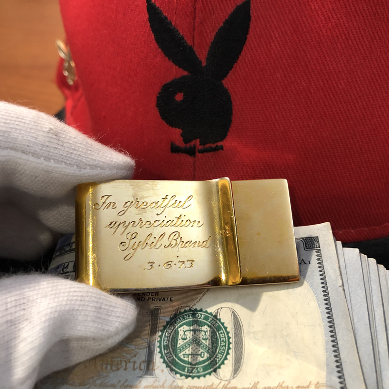 Hugh Hefner Personal Money Clip Solid Gold Play Boy Treasures 10