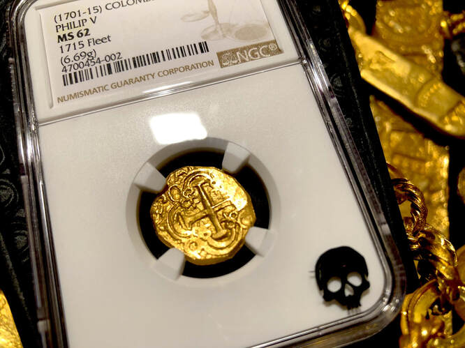 1694-1715 | Colombia 2 Escudos | Pirate Gold Coins 33