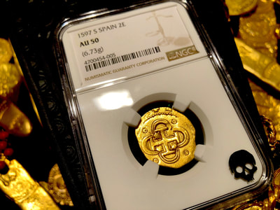 Spain 2 Escudos 1597 "One of the Best Dates Seen!" NGC 50 7