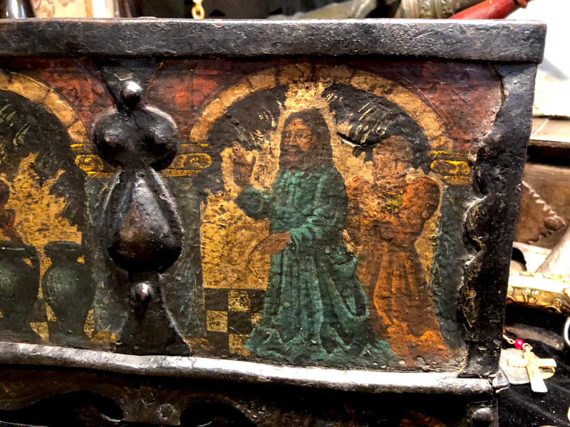 Armada Chest "Jesus Christ" 1600's Nuremberg Pirate Gold Coins Treasure Chest 11