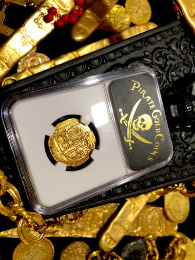 Spain 2 Escudos 1556-98 "Buttery Gold" NGC 62 Pirate Gold Coins Treasure 9