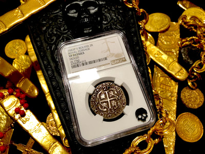 Bolivia 2 Reales 1683 "Royal Coinage" NGC VF Pirate Gold Coins 9