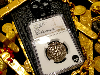 Bolivia 2 Reales 1683 "Royal Coinage" NGC VF Pirate Gold Coins 10