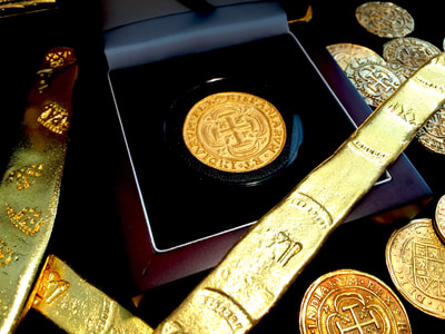 Mexico 1715 Fleet Royal Gold Electroplated Shipwreck Treasure Coin 10