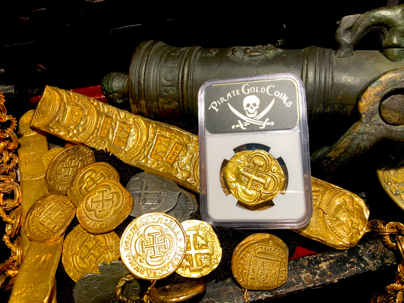 Spain 8 Escudos 1631-53 "Brute Style" NGC 53 Pirate Gold Coins 15