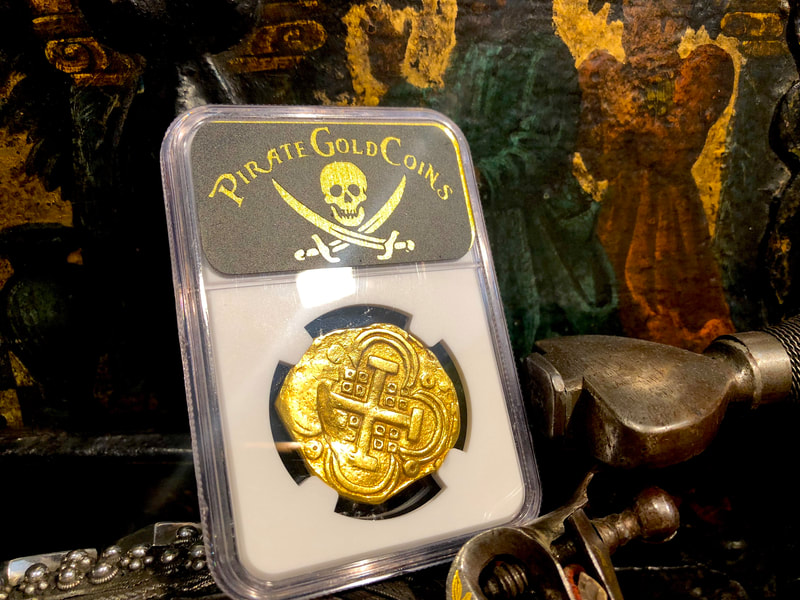 Spain 8 Escudos 1631-53 "Brute Style" NGC 53 Pirate Gold Coins 14