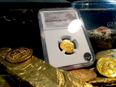 Mexico  1 Escudo  1690 "Jewel Cross 1715 Plate Fleet- 300th Anniversary Find"  NGC 55 8