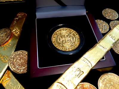 Mexico  1715  Royal  Electroplated 24kt Gold Treasure Coin 4