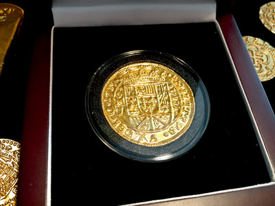 Mexico  1715  Royal  Electroplated 24kt Gold Treasure Coin 6