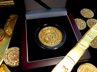 Mexico  1715  Royal  Electroplated 24kt Gold Treasure Coin 7