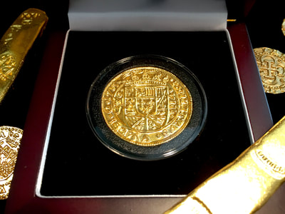 Mexico  1715  Royal  Electroplated 24kt Gold Treasure Coin 9