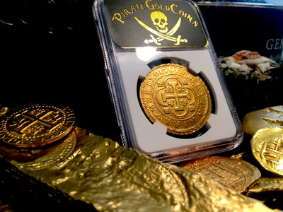 Spain 8 Escudos 1701 "Only 1 Known - Die Variety"  NGC 58 6