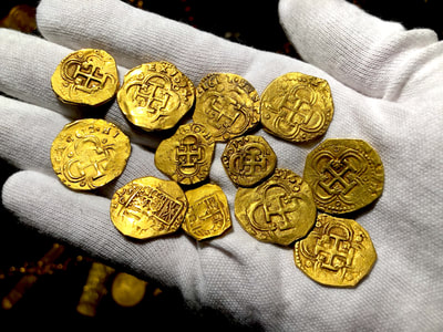 Spain 2 Escudo 1617 "Full Date" NGC 50 Pirate Gold Coins Treasure 15