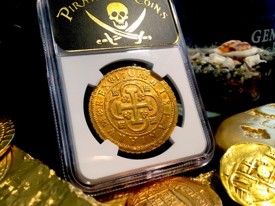 Spain 8 Escudos 1701 "Only 1 Known - Die Variety"  NGC 58 8