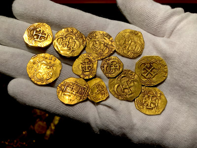 Spain 2 Escudo 1617 "Full Date" NGC 50 Pirate Gold Coins Treasure 18