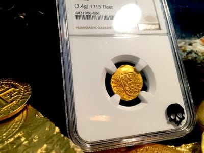 Mexico 1 Escudo 1714 (Dated) "1715 Plate Fleet Shipwreck"  NGC 63 5