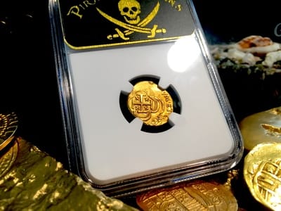 Mexico 1 Escudo 1714 (Dated) "1715 Plate Fleet Shipwreck"  NGC 63 9