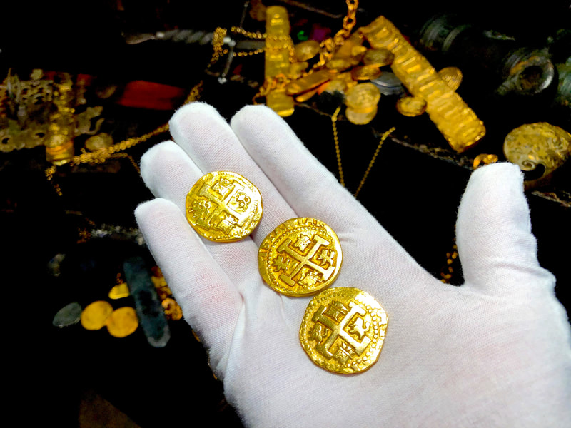 Peru 8 Escudos 1741 "Brute" RAW Pirate Gold Coins Possible Pendant Piece 14