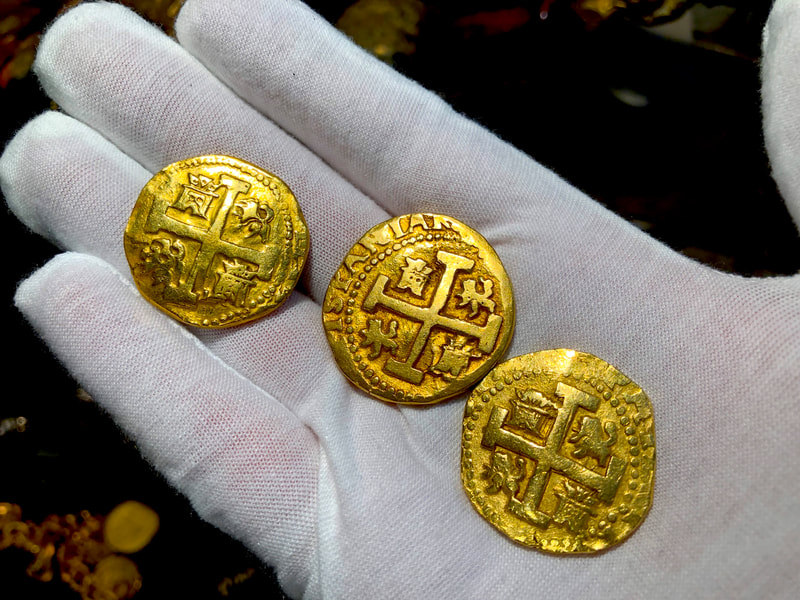 Peru 8 Escudos 1741 "Brute" RAW Pirate Gold Coins Possible Pendant Piece 17