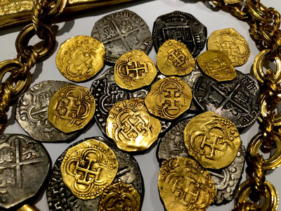 Spain 2 Escudo 1617 "Full Date" NGC 50 Pirate Gold Coins Treasure 23