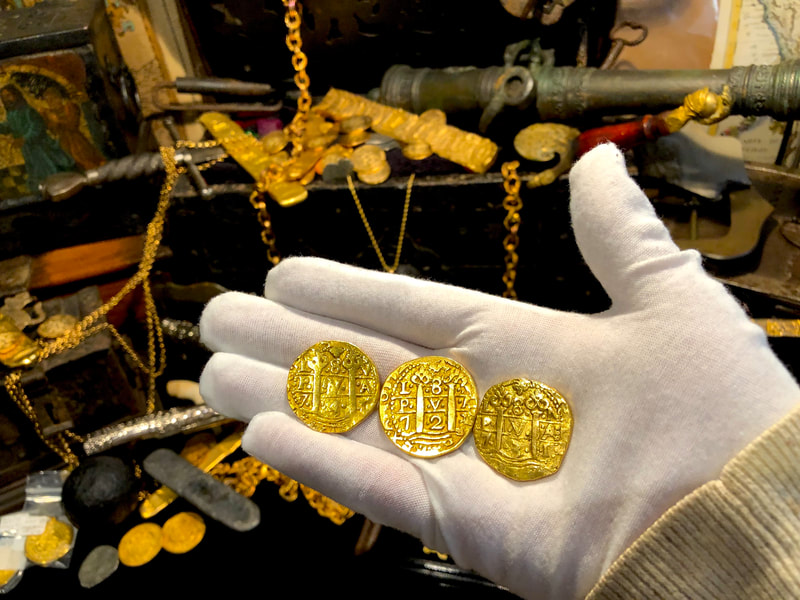 Peru 8 Escudos 1741 "Brute" RAW Pirate Gold Coins Possible Pendant Piece 18