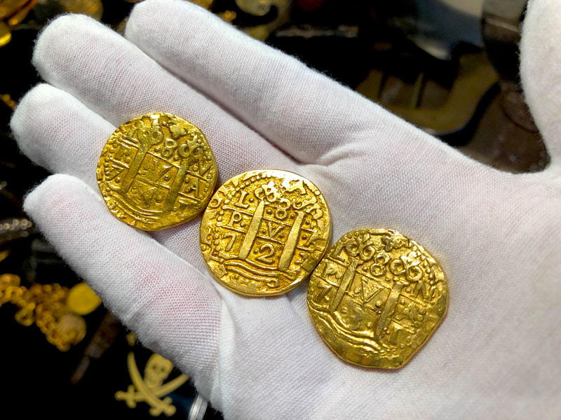 Peru 8 Escudos 1741 "Brute" RAW Pirate Gold Coins Possible Pendant Piece 19