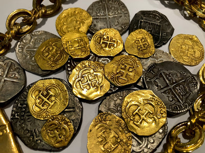 Spain 2 Escudo 1617 "Full Date" NGC 50 Pirate Gold Coins Treasure 24