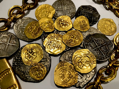 Spain 2 Escudo 1617 "Full Date" NGC 50 Pirate Gold Coins Treasure 25