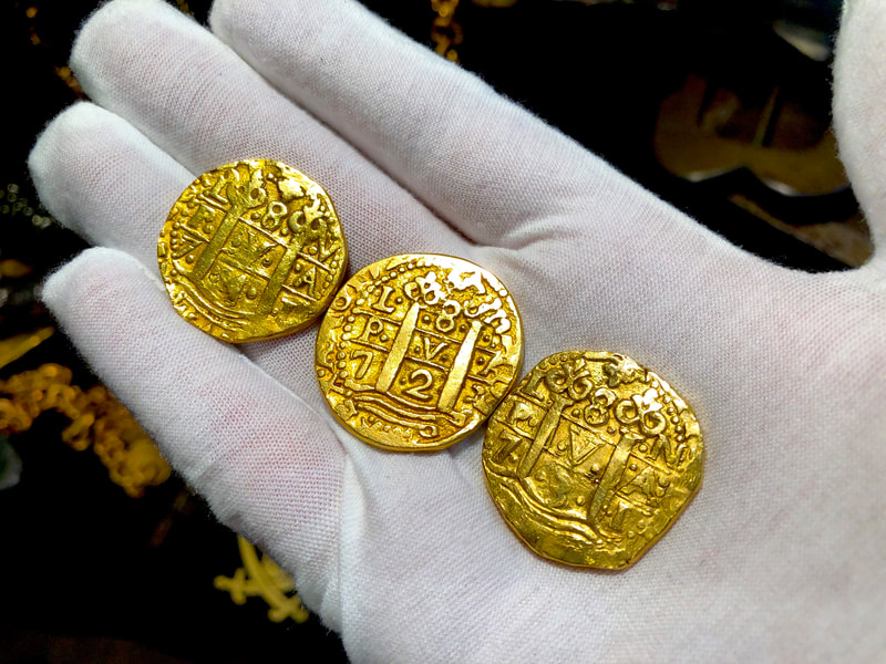 Peru 8 Escudos 1741 "Brute" RAW Pirate Gold Coins Possible Pendant Piece 21