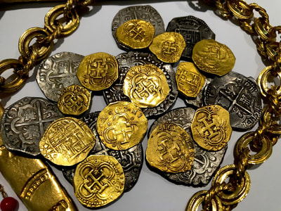 Spain 2 Escudo 1617 "Full Date" NGC 50 Pirate Gold Coins Treasure 26