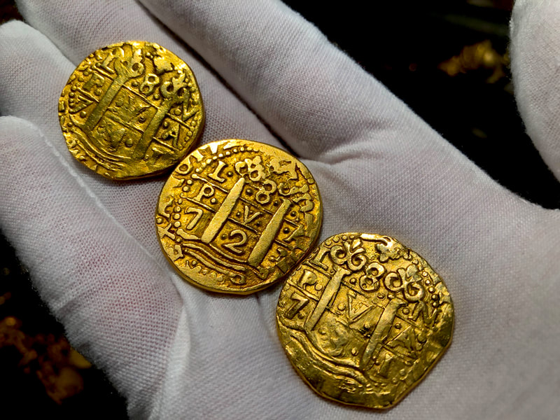 Peru 8 Escudos 1741 "Brute" RAW Pirate Gold Coins Possible Pendant Piece 24