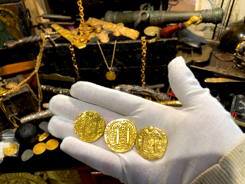 Peru 8 Escudos 1741 "Brute" RAW Pirate Gold Coins Possible Pendant Piece 26