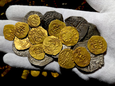 Spain 2 Escudo 1617 "Full Date" NGC 50 Pirate Gold Coins Treasure 28