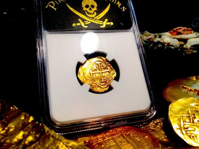 Dated | Colombia 2 Escudos | Pirate Gold Coins 16