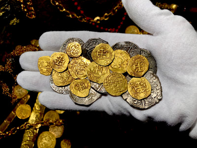 Spain 2 Escudo 1617 "Full Date" NGC 50 Pirate Gold Coins Treasure 9