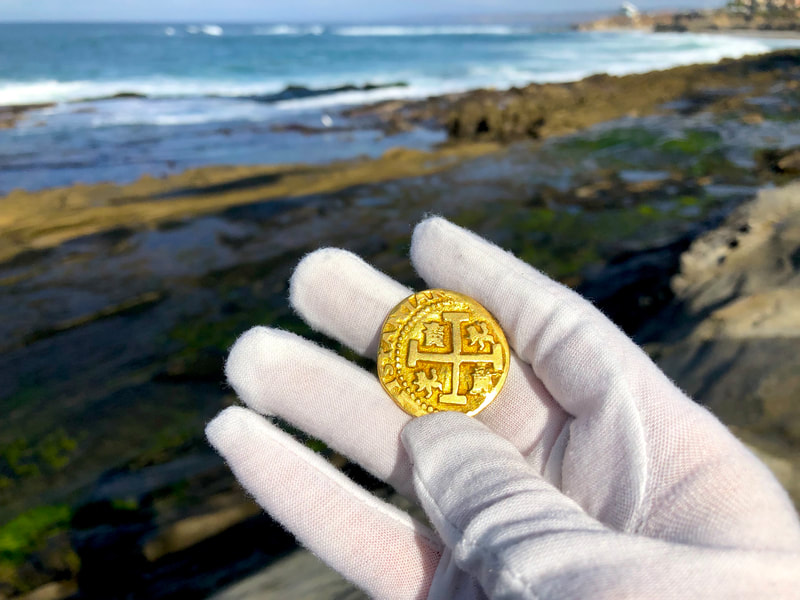 Peru 8 Escudos 1723 "Dated" Pirate Gold Coins Treasure Jewelry  RAW 4