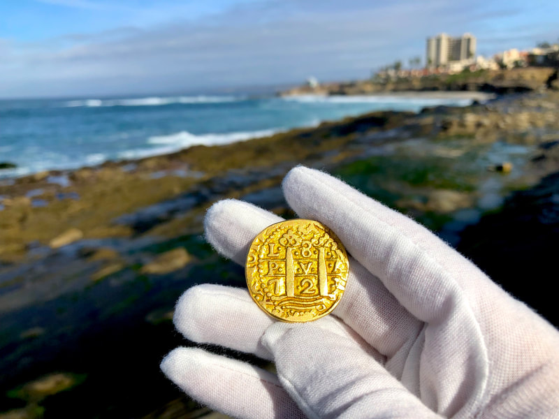 Peru 8 Escudos 1723 "Dated" Pirate Gold Coins Treasure Jewelry  RAW 6