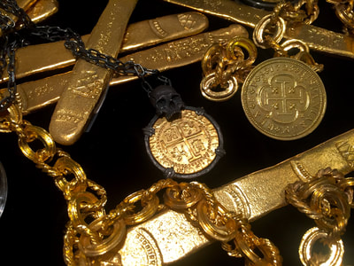 Peru 8 Escudos 1710 "Skull Pendant" Shipwreck Jewelry Treasure Coin Necklace 6