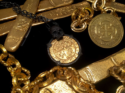 Peru 8 Escudos 1710 "Skull Pendant" Shipwreck Jewelry Treasure Coin Necklace 3