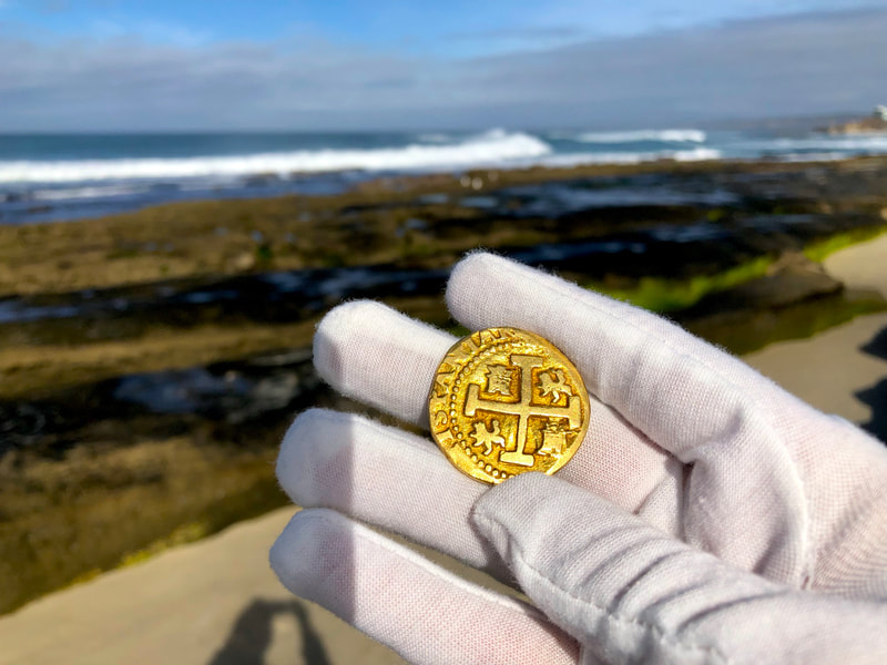 Peru 8 Escudos 1723 "Dated" Pirate Gold Coins Treasure Jewelry  RAW 14