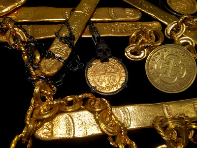 Peru 8 Escudos 1710 "Skull Pendant" Shipwreck Jewelry Treasure Coin Necklace 11