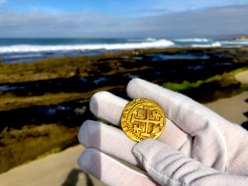 Peru 8 Escudos 1723 "Dated" Pirate Gold Coins Treasure Jewelry  RAW 15