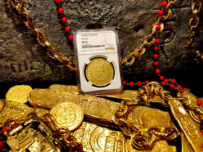 Spain 8 Escudos 1704 "Incredibly Struck Date" NGC 55 8