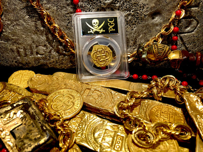 Spain 4 Escudos 1630-55 "Brute Style" PCGS 40 Pirate Gold Coins Treasures 8