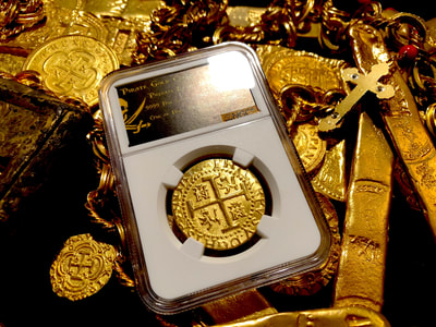 Peru 8 Escudos 1710 Gold Plated Pirate Gold Coins Shipwreck Collection 13